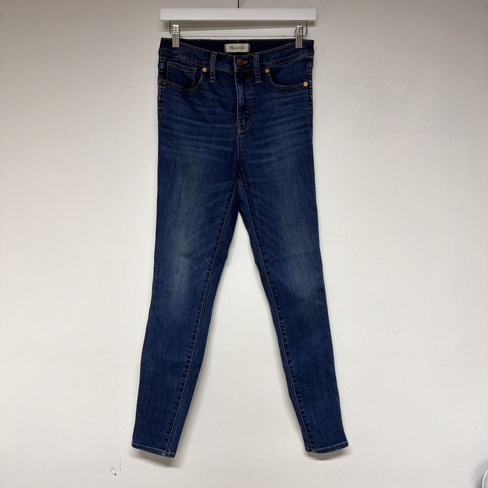 Madewell Skinny Jeans Size 28T 10: High Rise Skinny Dark Wash Blue Casual